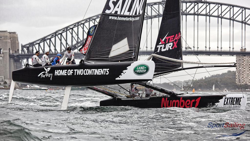 Extreme Team Turx Sailing to CYCA SSP - Extreme Sailing Series - Act 8, Sydney © Beth Morley - Sport Sailing Photography http://www.sportsailingphotography.com